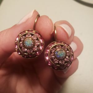Liz Palacios Swarovski pink earrings